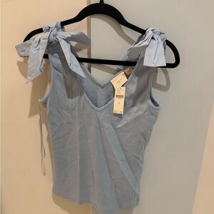 Maeve Sky Blue Tank Top with Bow Straps